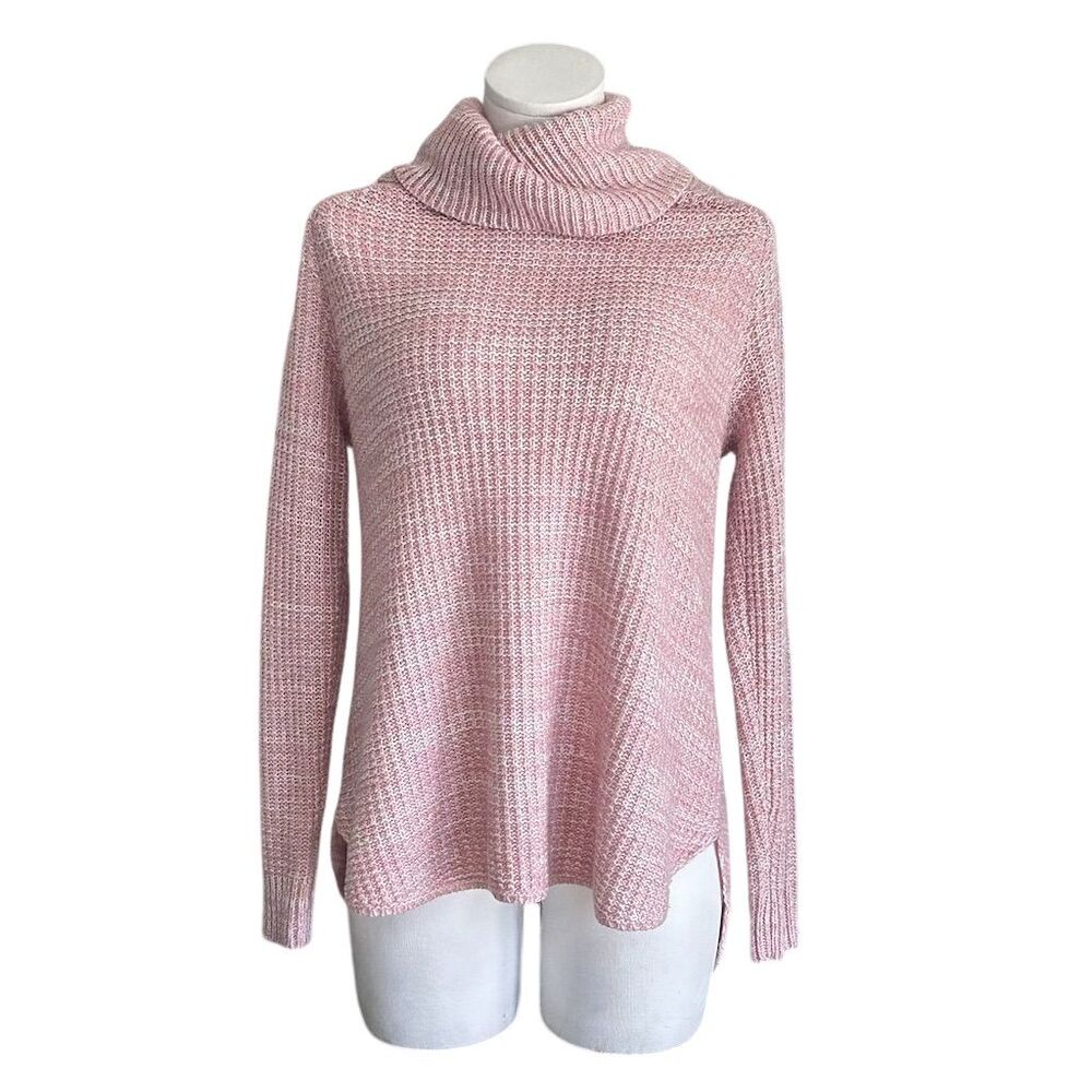 It's Our Time Women's Pink Cowl Neck Pullover Sweater Size L